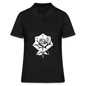 Rose rouge Goth - Polo Femme - noir - Devant - Ailine (174cm)