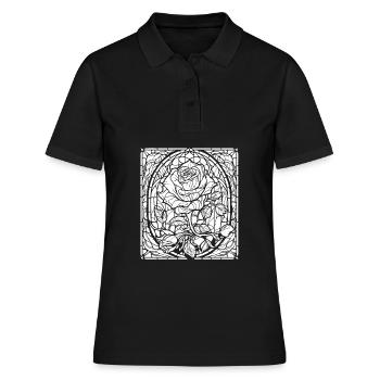 Rose rouge Goth - Polo Femme - noir - Devant - Ailine (174cm)