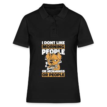 Kaffee Cafe - Frauen Polo Shirt - Schwarz - Vorne - Ailine (174cm)