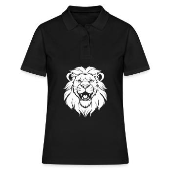 Lion souriant - Polo Femme - noir - Devant - Ailine (174cm)