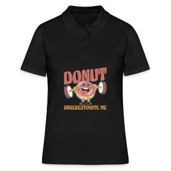 Donut Fitness Donut Gym - Polo Femme - noir - Devant - Ailine (174cm)