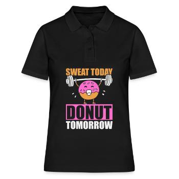 Donut Fitness Donut Gym - Polo Femme - noir - Devant - Ailine (174cm)