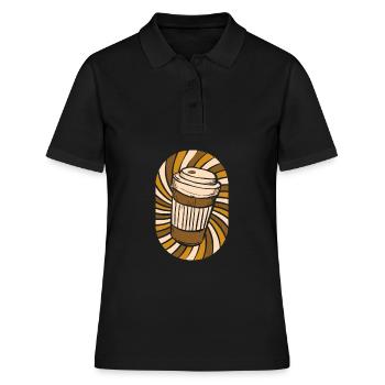 Kaffee Cafe - Frauen Polo Shirt - Schwarz - Vorne - Ailine (174cm)