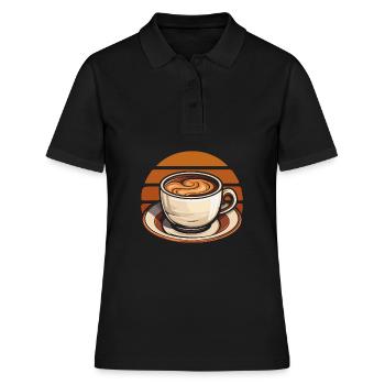Kaffee Cafe - Frauen Polo Shirt - Schwarz - Vorne - Ailine (174cm)