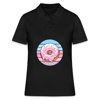 Donut - Frauen Polo Shirt - Schwarz - Vorne - Ailine (174cm)