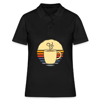Kaffee Cafe - Frauen Polo Shirt - Schwarz - Vorne - Ailine (174cm)