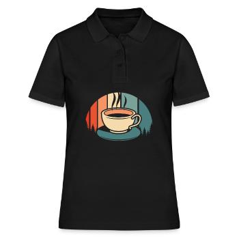 Kaffee Cafe - Frauen Polo Shirt - Schwarz - Vorne - Ailine (174cm)