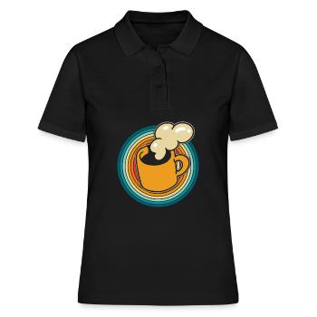 Kaffee Cafe - Frauen Polo Shirt - Schwarz - Vorne - Ailine (174cm)