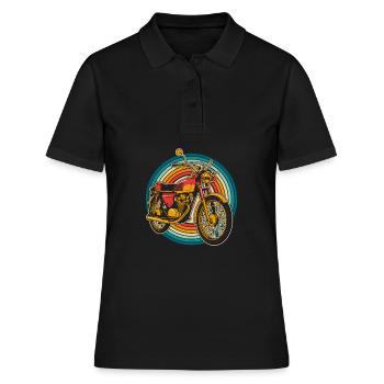 Moto Motard Motard - Polo Femme - noir - Devant - Ailine (174cm)
