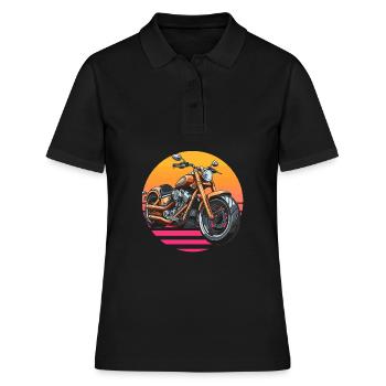 Moto Motard Motard - Polo Femme - noir - Devant - Ailine (174cm)