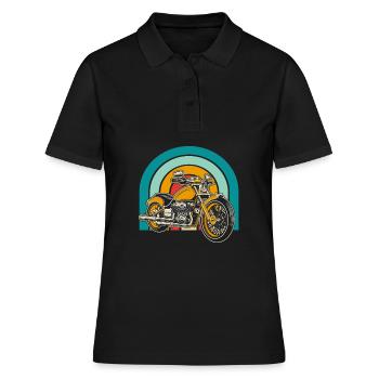 Moto Motard Motard - Polo Femme - noir - Devant - Ailine (174cm)