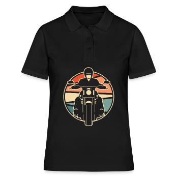 Moto Motard Motard - Polo Femme - noir - Devant - Ailine (174cm)