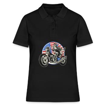 Moto Motard Motard - Polo Femme - noir - Devant - Ailine (174cm)