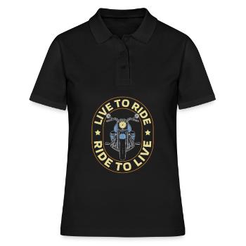 Moto Motard Motard - Polo Femme - noir - Devant - Ailine (174cm)