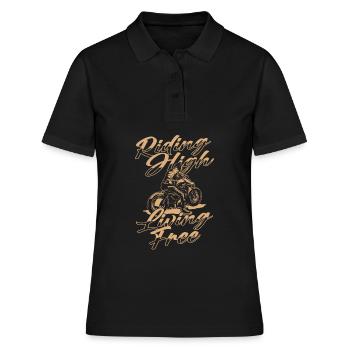 Moto Motard Motard - Polo Femme - noir - Devant - Ailine (174cm)