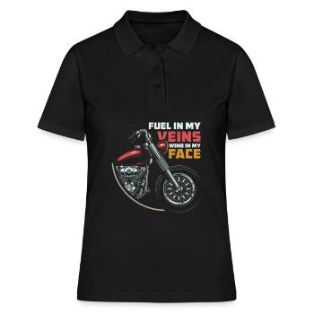 Moto Motard Motard - Polo Femme - noir - Devant - Ailine (174cm)
