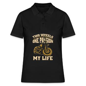 Moto Motard Motard - Polo Femme - noir - Devant - Ailine (174cm)