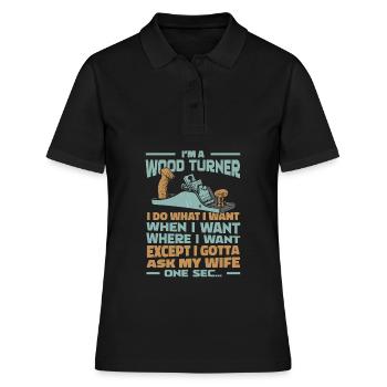 Tourneurs sur bois Tourneurs sur bois - Polo Femme - noir - Devant - Ailine (174cm)
