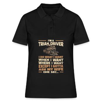 Lokführer Zugführer - Frauen Polo Shirt - Schwarz - Vorne - Ailine (174cm)