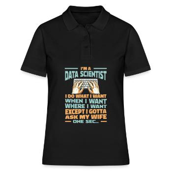 Data Science Data Analyst - Frauen Polo Shirt - Schwarz - Vorne - Ailine (174cm)