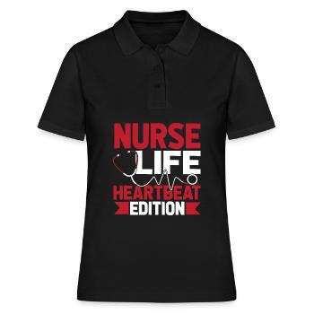 Nurse ECG - Women's Polo Shirt - black - Front - Ailine (174cm)