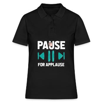 Gamer Gaming Game Pause - Women's Polo Shirt - black - Front - Ailine (174cm)