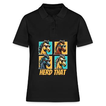 Sports équestres équestres à cheval - Polo Femme - noir - Devant - Ailine (174cm)