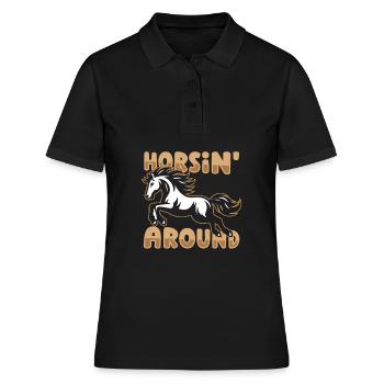Sports équestres équestres à cheval - Polo Femme - noir - Devant - Ailine (174cm)