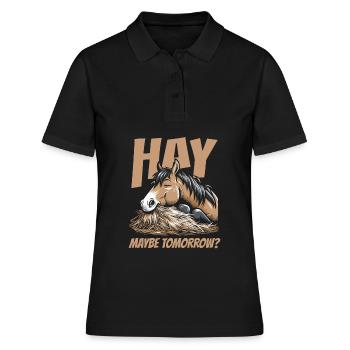 Sports équestres équestres à cheval - Polo Femme - noir - Devant - Ailine (174cm)
