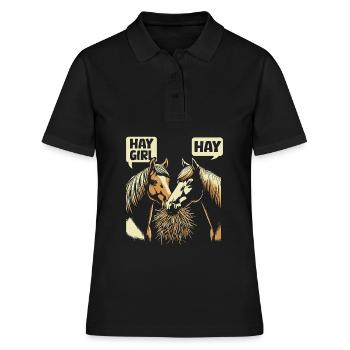 Sports équestres équestres à cheval - Polo Femme - noir - Devant - Ailine (174cm)