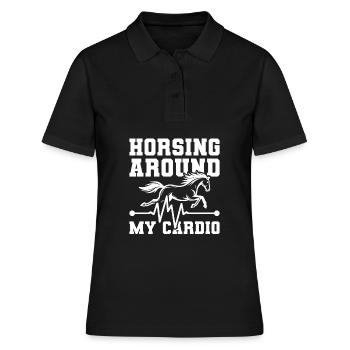Électrocardiogramme équestre pour chevaux - Polo Femme - noir - Devant - Ailine (174cm)