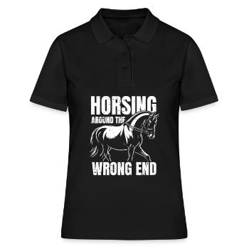 Sports équestres équestres à cheval - Polo Femme - noir - Devant - Ailine (174cm)