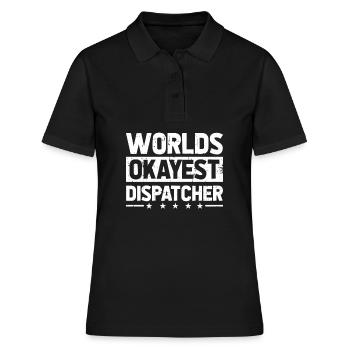 Notruf Leitstelle Einsatzzentrale - Frauen Polo Shirt - Schwarz - Vorne - Ailine (174cm)