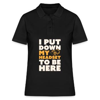 Notruf Leitstelle Einsatzzentrale - Frauen Polo Shirt - Schwarz - Vorne - Ailine (174cm)