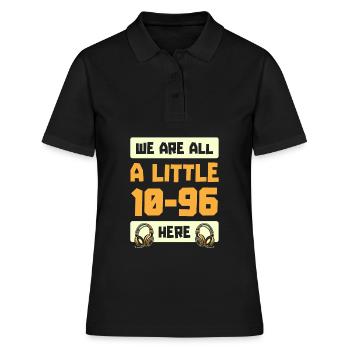 Notruf Leitstelle Einsatzzentrale - Frauen Polo Shirt - Schwarz - Vorne - Ailine (174cm)