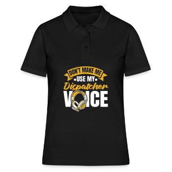 Notruf Leitstelle Einsatzzentrale - Frauen Polo Shirt - Schwarz - Vorne - Ailine (174cm)