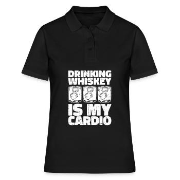 Whisky Whisky Citation Cardio Drôle - Polo Femme - noir - Devant - Ailine (174cm)