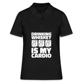 Whisky Whisky Citation Cardio Drôle - Polo Femme - noir - Devant - Ailine (174cm)