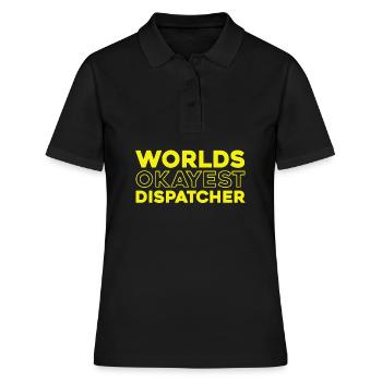 Notruf Leitstelle Einsatzzentrale - Frauen Polo Shirt - Schwarz - Vorne - Ailine (174cm)