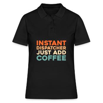 Notruf Leitstelle Einsatzzentrale Koffeinkaffee - Frauen Polo Shirt - Schwarz - Vorne - Ailine (174cm)