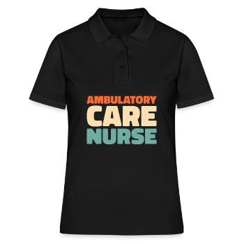 Krankenschwester Infirmière en soins ambulatoires - Polo Femme - noir - Devant - Ailine (174cm)