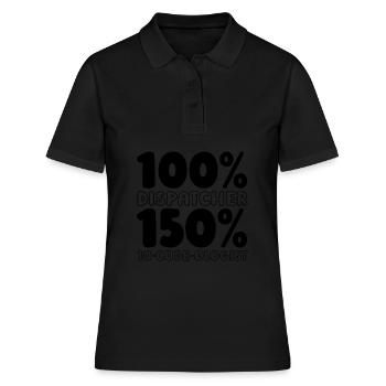 Notruf Leitstelle Einsatzzentrale - Frauen Polo Shirt - Schwarz - Vorne - Ailine (174cm)