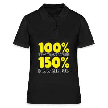 Abschleppdienst Abschlepper - Frauen Polo Shirt - Schwarz - Vorne - Ailine (174cm)