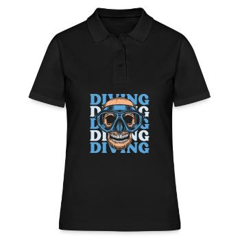 Tauchen Taucher - Frauen Polo Shirt - Schwarz - Vorne - Ailine (174cm)