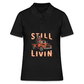 Abschleppdienst Abschlepper - Frauen Polo Shirt - Schwarz - Vorne - Ailine (174cm)