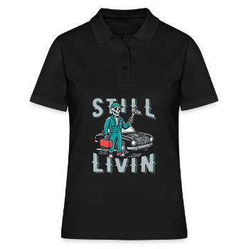 Kfz Mechaniker - Frauen Polo Shirt - Schwarz - Vorne - Ailine (174cm)
