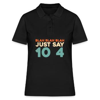 Notruf Leitstelle Einsatzzentrale Blah Blah Blah - Frauen Polo Shirt - Schwarz - Vorne - Ailine (174cm)
