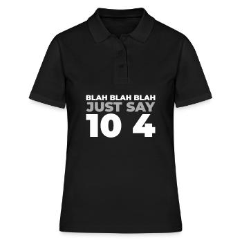 Notruf Leitstelle Einsatzzentrale - Frauen Polo Shirt - Schwarz - Vorne - Ailine (174cm)