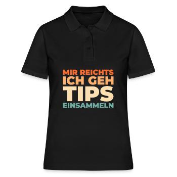 Kellner Kellnerin - Frauen Polo Shirt - Schwarz - Vorne - Ailine (174cm)