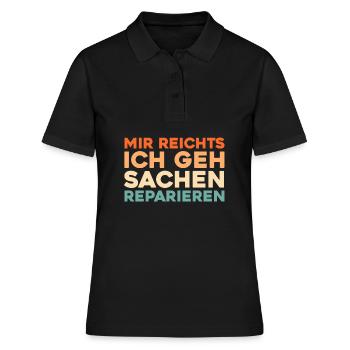Kfz Mechaniker - Frauen Polo Shirt - Schwarz - Vorne - Ailine (174cm)